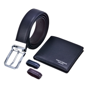 Nappa Leather Wallet & Full Nappa Belt Gift Set 